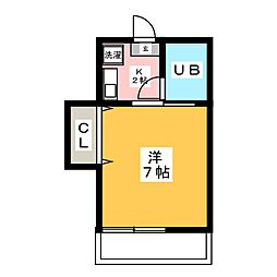 ヘイマ・イトー 1Kの間取図画像