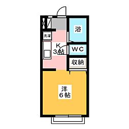 ルネッサンス向ケ丘'94 ワンルームの間取図画像