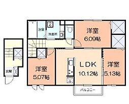グレイス5 3LDKの間取図画像