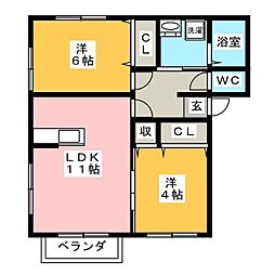 ソフィア湘南 2LDKの間取図画像