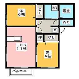 ソフィア湘南 2LDKの間取図画像