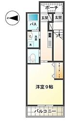 メゾン・マルシェ 1Kの間取図画像