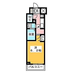 N-ステージヒラツカ 1Kの間取図画像