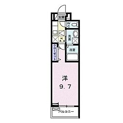 カメリア・OR 1Kの間取図画像