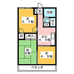 メゾンヒサシ 3DKの間取図画像