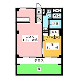 セレーヌ泉 1LDKの間取図画像