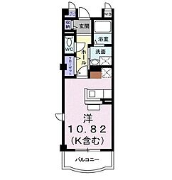 ヴェルグ広貴 ワンルームの間取図画像