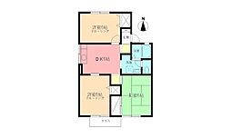 ペアタウンB 3DKの間取図画像