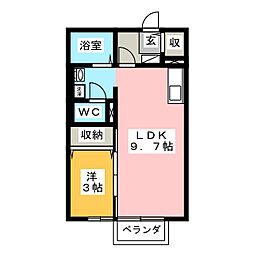 ハイムシャルマン 1LDKの間取図画像