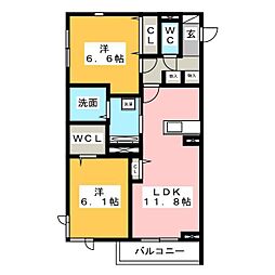 Lemons蓮正寺 2LDKの間取図画像