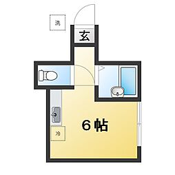 セントラルハウス青葉 ワンルームの間取図画像