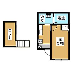 ヒルズハウス町田 1Kの間取図画像