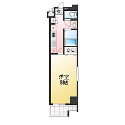 グランヴァンウエストヴィル町田 1Kの間取図画像