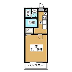 R-STYLE町田 1Kの間取図画像