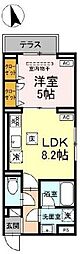 セレスティア羽沢A棟 1LDKの間取図画像
