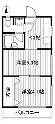 ハイツ瑞穂 2Kの間取図画像