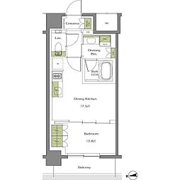 ザ・パークハビオ阿倍野昭和町 1DKの間取図画像