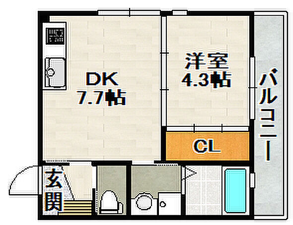 エンベロップ宝塚 307｜兵庫県宝塚市中筋2丁目(賃貸マンション1DK・3階・29.70㎡)の写真 その2