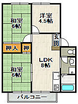 グランドタウンI 206 ｜ 兵庫県宝塚市安倉中5丁目（賃貸アパート3LDK・2階・51.50㎡） その2