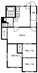 コーポ井上 1階4Kの間取り