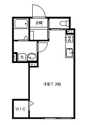 Lunar Mare ワンルームの間取図画像