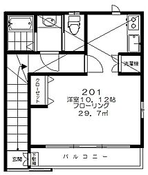 TNC174 ワンルームの間取図画像