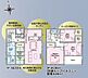 間取り：6号棟　2階2部屋に大容量のウォークインクローゼットを配置！荷物もスッキリ収納可能です。