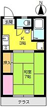 コーポ上原  ｜ 佐賀県佐賀市神園5丁目7-18（賃貸アパート1K・2階・23.00㎡） その2