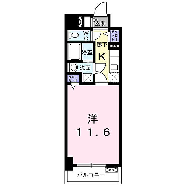 Ｇｒａｎｄ　Ｈｉｌｌｓ 705｜佐賀県佐賀市大財4丁目(賃貸マンション1K・7階・34.79㎡)の写真 その2