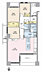 間取り：3LDK。専有面積81.14m2/バルコニー面積8.00m2