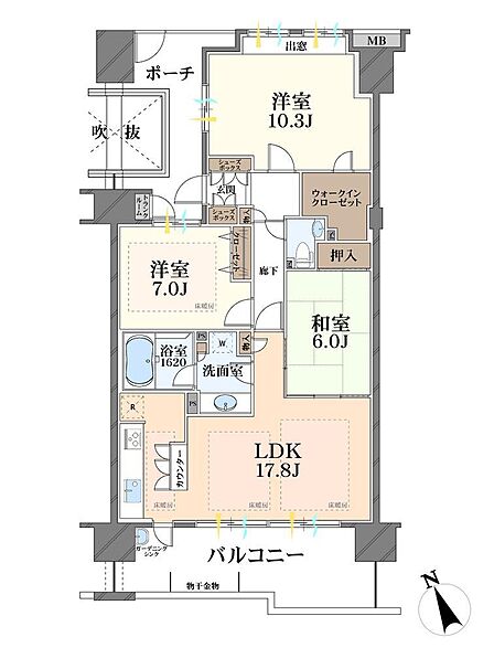 11階南向き 陽当たり通風眺望良好です。ゆとり有る3LDK間取り 別途工事により間取り変更も可能な拡張性のある物件となっております。お気軽にお問い合わせください。