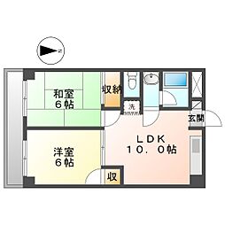 ツインパル 2LDKの間取図画像