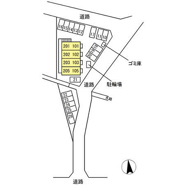 グランモア矢内谷II 102｜三重県四日市市大矢知町(賃貸アパート1K・1階・30.03㎡)の写真 その20