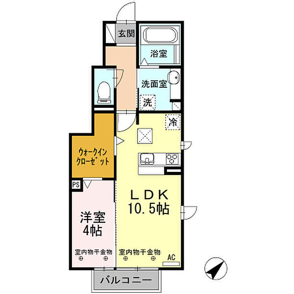 ラウレ松原 101｜三重県四日市市松原町(賃貸アパート1LDK・1階・41.11㎡)の写真 その2