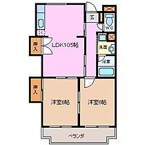 メゾンドール裕豊 204 ｜ 三重県四日市市西町8-12（賃貸マンション2LDK・4階・53.80㎡） その2