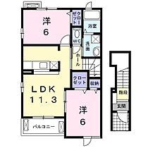 プラシード阿倉川Ｂ 201 ｜ 三重県四日市市大字東阿倉川字北出口306番地1（賃貸アパート2LDK・2階・56.26㎡） その2