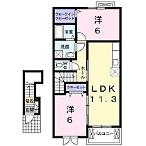 ジュエリ－ボックス 205 ｜ 三重県四日市市日永西5丁目18番14号（賃貸アパート2LDK・2階・57.21㎡） その2