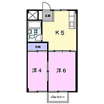 メゾンかおり 2A ｜ 三重県四日市市楠町北五味塚字新毛843番地3（賃貸アパート2K・2階・33.12㎡） その2