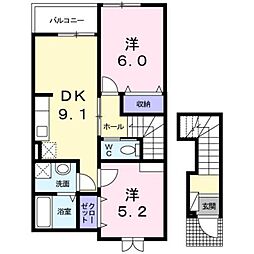 ステラリーヴァ2 2DKの間取図画像