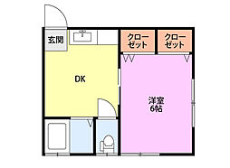 コーポ西千手 1DKの間取図画像