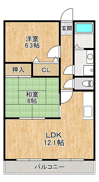 RIVER　ANNE　RENA ｜滋賀県野洲市市三宅(賃貸マンション2LDK・1階・53.32㎡)の写真 その2