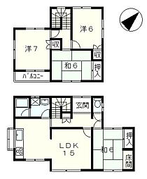 水保町福永邸貸家 4LDKの間取り