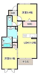 Laule’a守山 1階2LDKの間取り