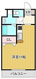 casasolare ワンルームの間取図画像