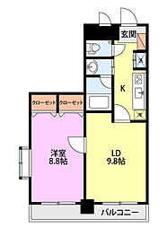 フィール白山公園 1LDKの間取図画像