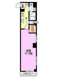 サンジェーヌ本町 1Kの間取図画像