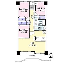 ノバハイツ信夫ケ丘 3LDKの間取図画像
