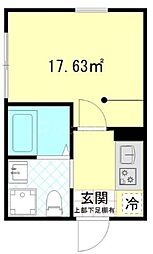 ブローテ四ツ木 1Kの間取図画像