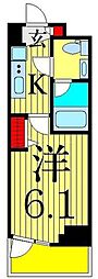 SHOKEN Residenceお花茶屋 7階1Kの間取り