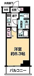 京成金町線 京成金町駅 徒歩9分の賃貸マンション 6階1Kの間取り